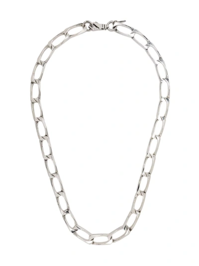 Shop Emanuele Bicocchi Square Link Chain Necklace In Silver