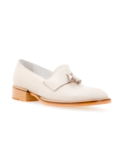 Shop Studio Chofakian Tassel Loafers In Neutrals