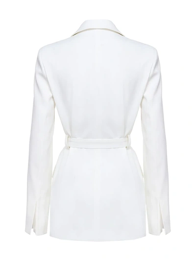 Shop Pinko Belted Blazer In White