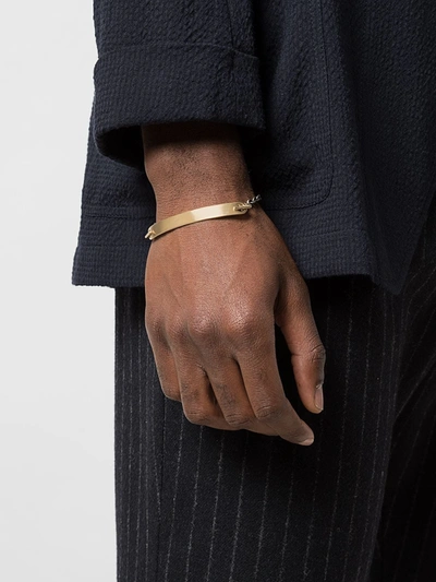 Shop M Cohen Id Bar Bracelet In Gold