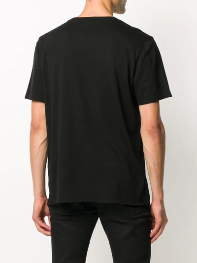 Shop Saint Laurent Graphic-print Cotton T-shirt In Black