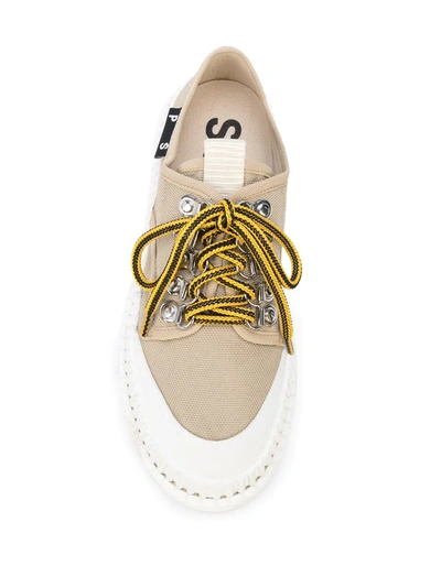 Shop Proenza Schouler Lug Sole Lace-up Shoes In Neutrals