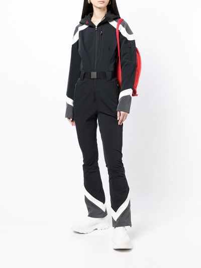 Shop Perfect Moment Allos Flared Snowsuit In Black