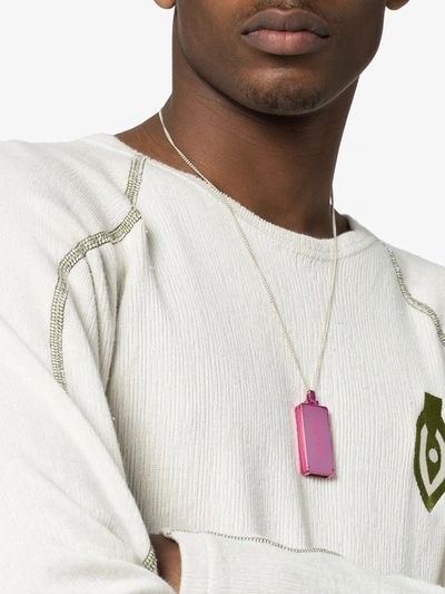 Shop Ambush Usb Sterling Silver Necklace In Pink