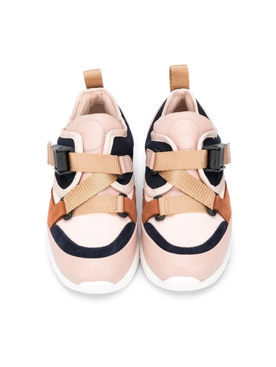 Shop Chloé Buckle Fastening Low-top Sneakers In Pink