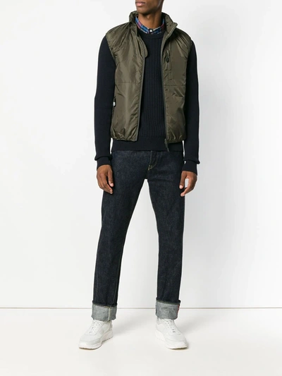 Aspesi Padded Gilet In Green