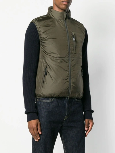 Aspesi Padded Gilet In Green