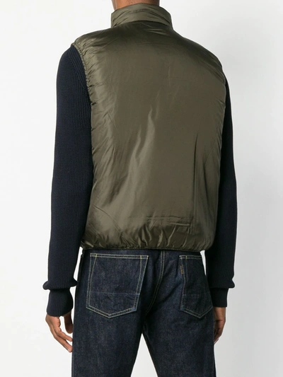 Aspesi Padded Gilet In Green