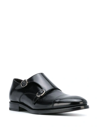 Shop Henderson Baracco Formal Monk Strap Shoes In Black