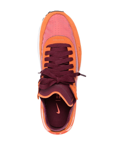 Shop Nike Waffle Low-top Sneakers In Orange