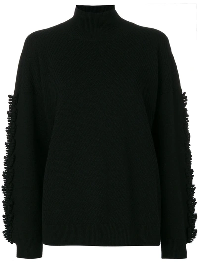 Shop Barrie Troisieme Dimension Cashmere Turtleneck Pullover In Black