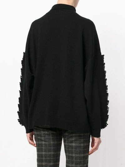 Shop Barrie Troisieme Dimension Cashmere Turtleneck Pullover In Black