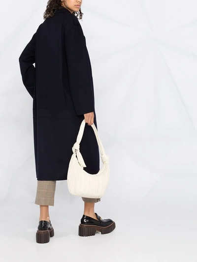 Shop Stella Mccartney Oversized Double-breasted Wool Coat In Blue