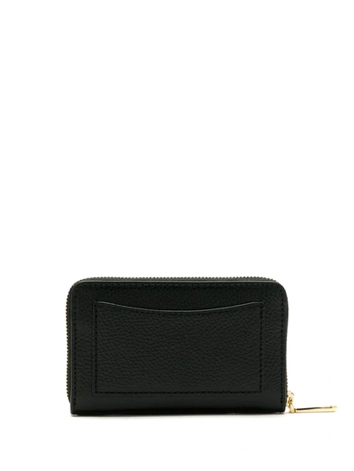 Shop Michael Michael Kors Pebble-leather Zip-around Wallet In Black