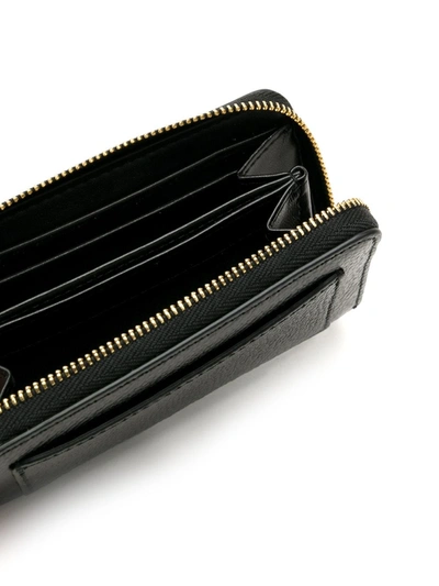 Shop Michael Michael Kors Pebble-leather Zip-around Wallet In Black