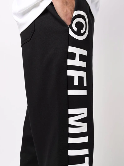Shop Helmut Lang Logo-print Sweatpants In Black