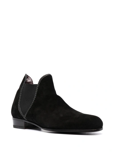 Shop Lidfort Braided-trim Ankle Boots In Black