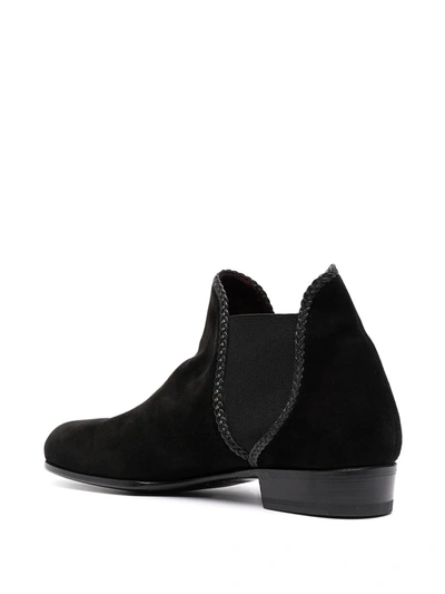 Shop Lidfort Braided-trim Ankle Boots In Black