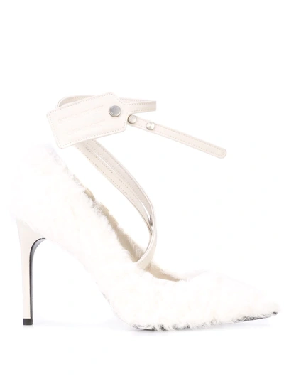 Shop Off-white 100mm Textured Pumps In White