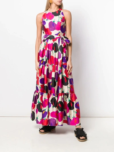 Shop La Doublej Colour-block Flared Dress In Neutrals