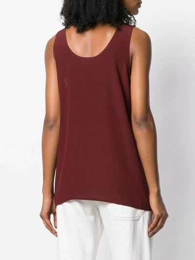 Pre-owned Gianfranco Ferre Logo Embroidered Tank Top In Brown