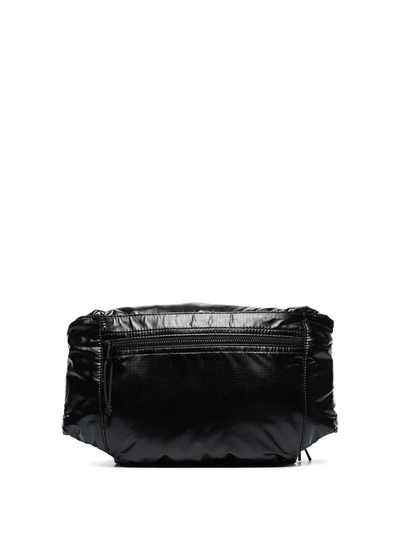 Shop Saint Laurent Logo Printed Padded Belt Bag In Black