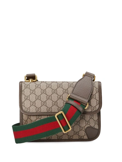 Shop Gucci Small Neo Vintage Messenger Bag In Neutrals