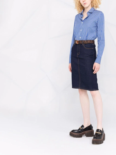Ralph Lauren High-rise Denim Skirt In Blue