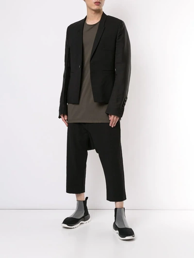 RICK OWENS ALICE SINGLE-BREASTED BLAZER - 黑色