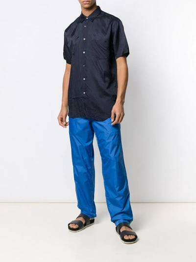 Shop Comme Des Garçons Shirt Side Panel Track Pants In Blue