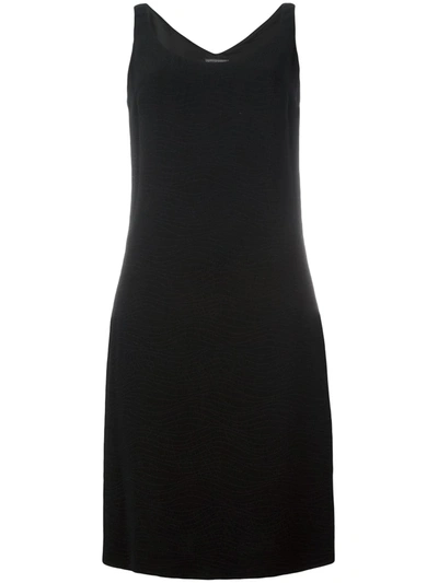 Pre-owned Versace Sleeveless Shift Dress In Black