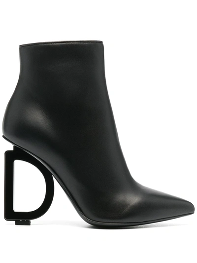 Shop Dolce & Gabbana D-heel Ankle Boots In Black