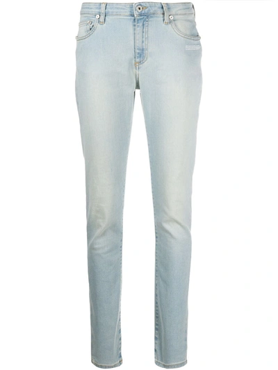 Shop Off-white Skinny Jeans In Blue