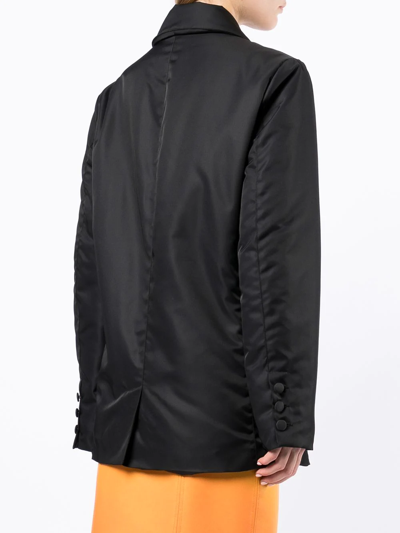 Wandering Blazer Puffer Jacket In Schwarz