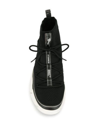 LOGO-STRIPE HIGH-TOP SNEAKERS