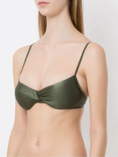 Shop Lygia & Nanny Cassis Bikini Top In Green