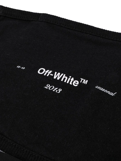 Shop Off-white Logo-print Face Mask In Black