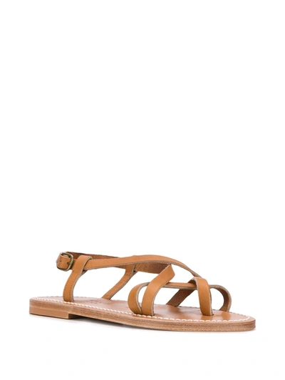 Shop Kjacques Strappy Sandals In Neutrals