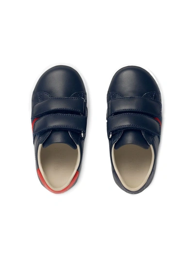 Shop Gucci Toddler Sneakers With Web In Blue