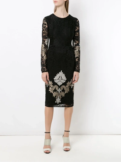 Olympiah Lace Lua Midi Dress In Black