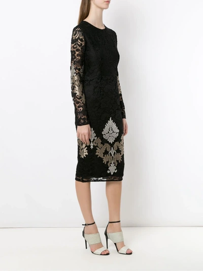 Olympiah Lace Lua Midi Dress In Black