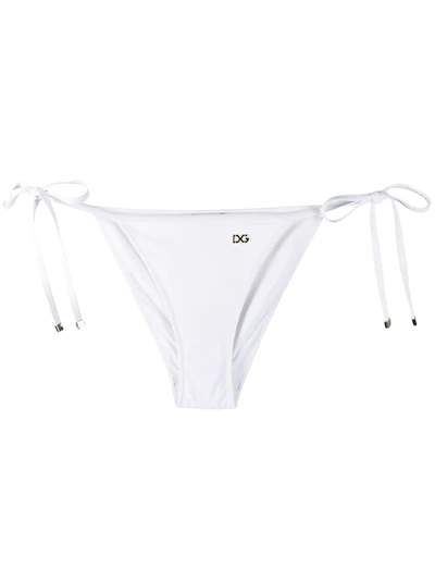 Dolce & Gabbana Dolce And Gabbana White Laced Bikini Botton In White