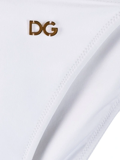 Dolce & Gabbana Dolce And Gabbana White Laced Bikini Botton In White