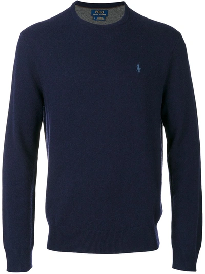 Shop Polo Ralph Lauren Hunter Sweater In Blue