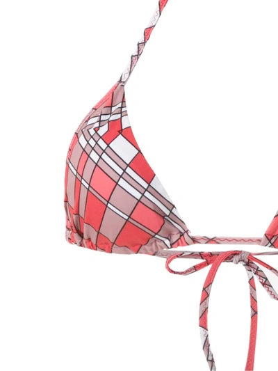 Shop Amir Slama Geometric Print Bikini Set In Red