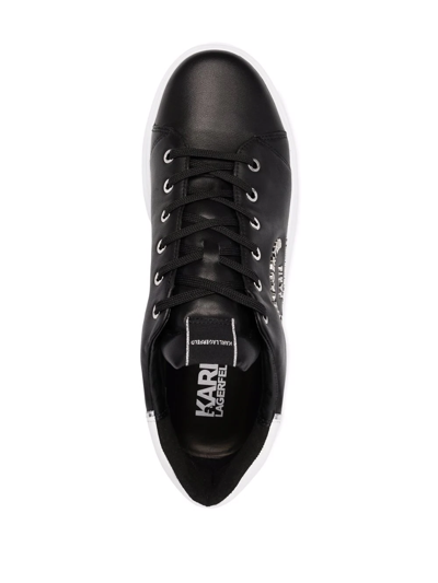 Shop Karl Lagerfeld Rue St Guillaume Low-top Lace-up Sneakers In Black