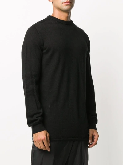 Shop Rick Owens Crew-neck Cashmere Jumper In Black