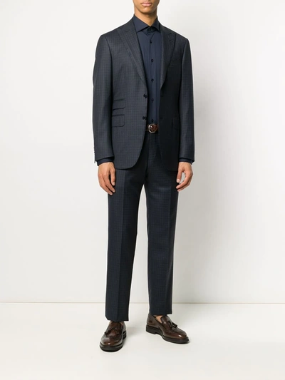 Mazzarelli Plain Buttoned Shirt In Blue