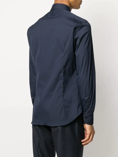 Mazzarelli Plain Buttoned Shirt In Blue