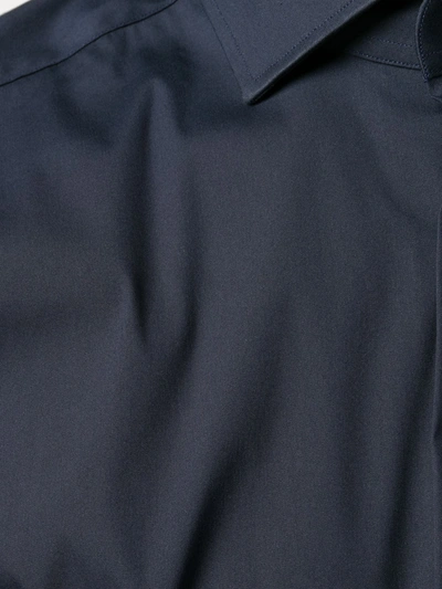 Mazzarelli Plain Buttoned Shirt In Blue
